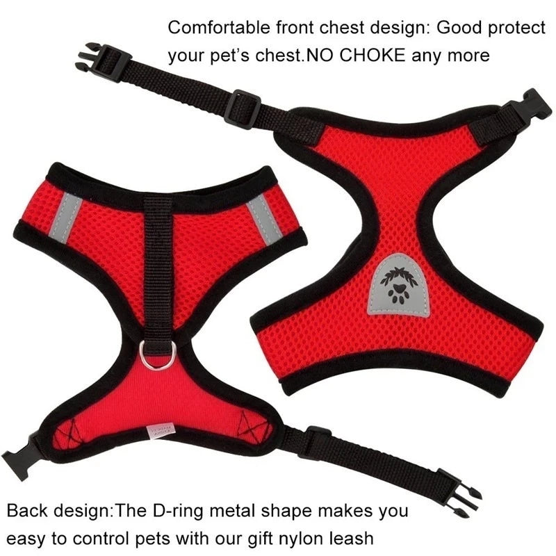 Adjustable Mesh Cat & Dog Harness