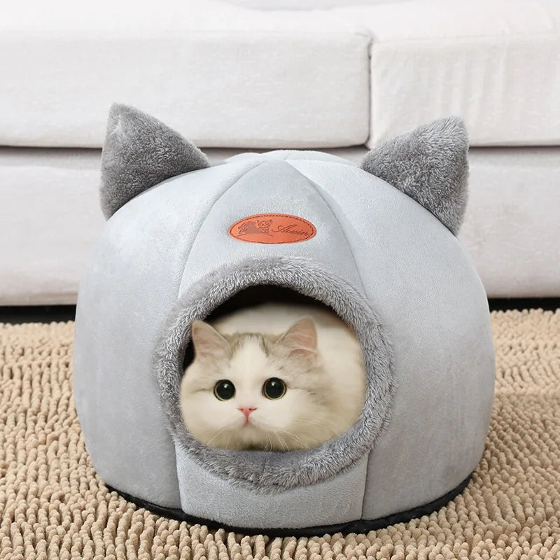 Cozy Cave Cat Bed for Winter