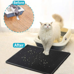 Waterproof Double-Layer Cat Litter Mat + Gift