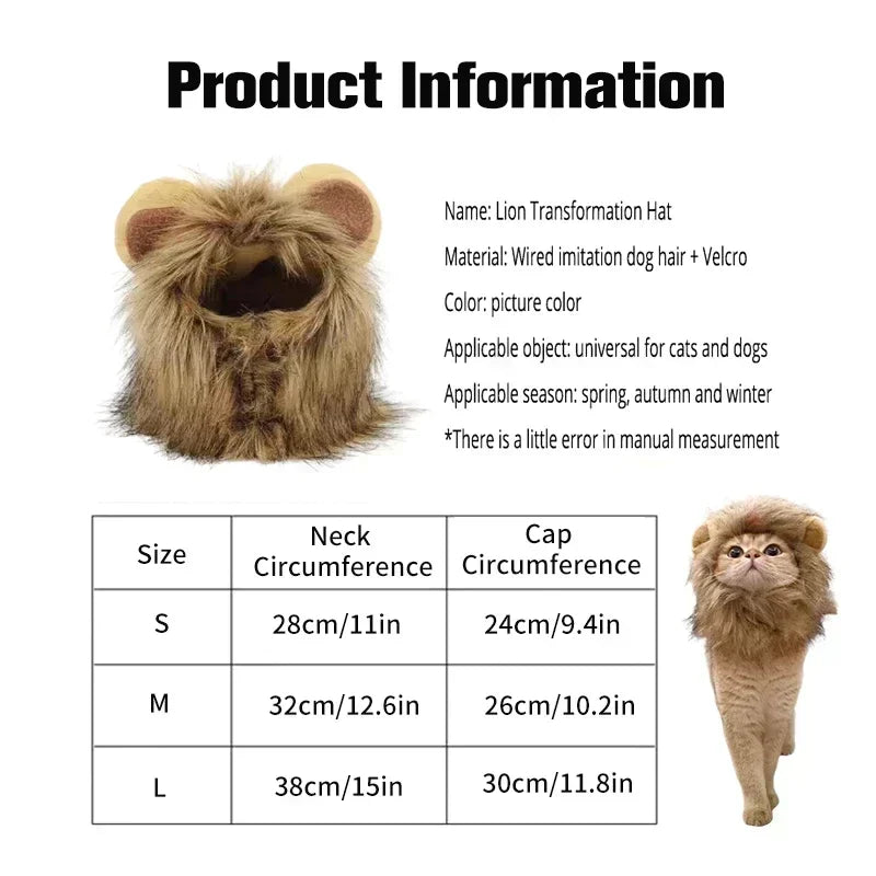 Cute Lion Mane Cat Costume