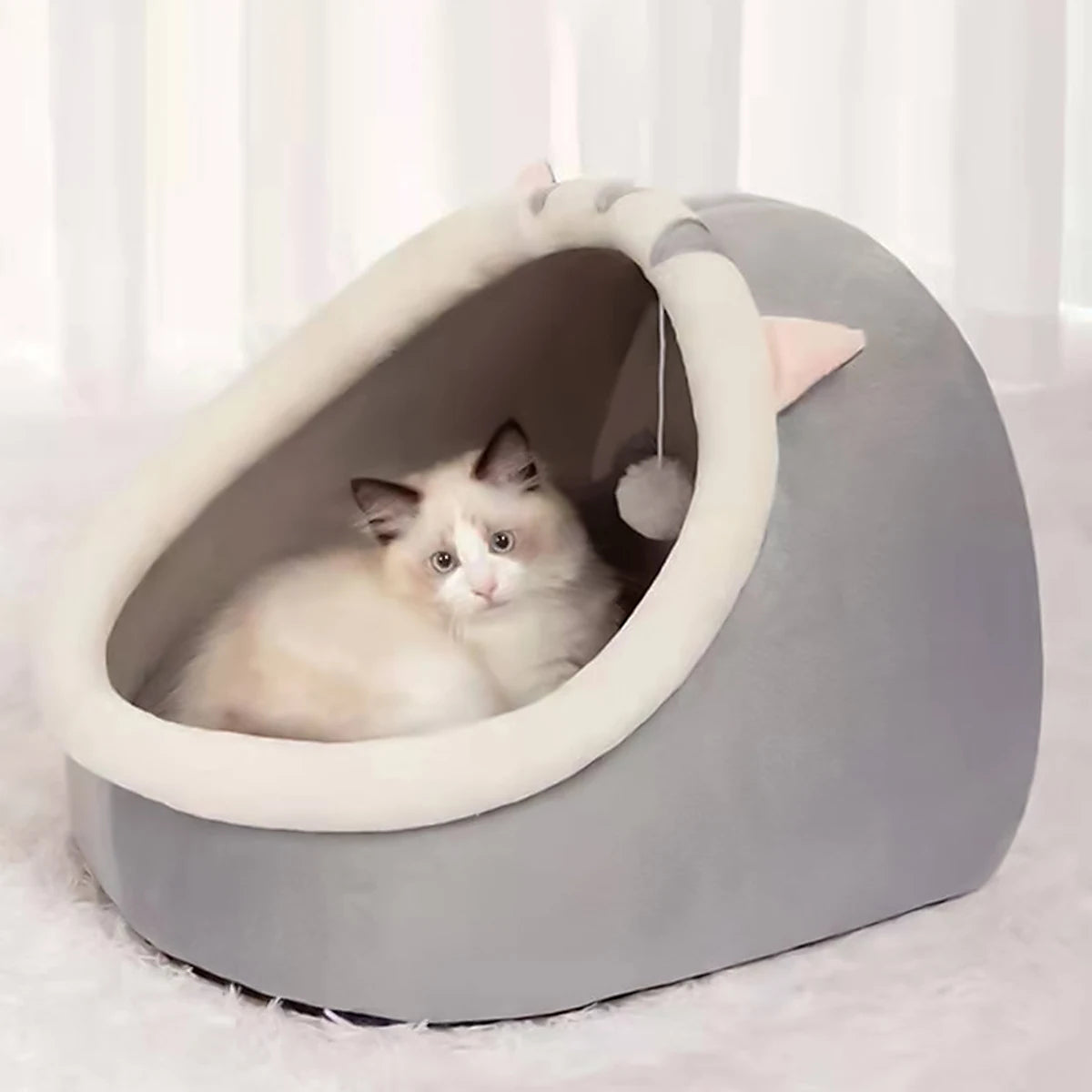 Cozy Semi-Closed Cat Nest