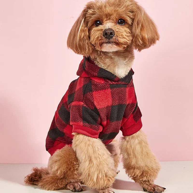 Classic Plaid Pet Hoodie