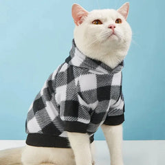 Classic Plaid Pet Hoodie