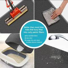 Non-Slip Double-Layer Cat Litter Mat