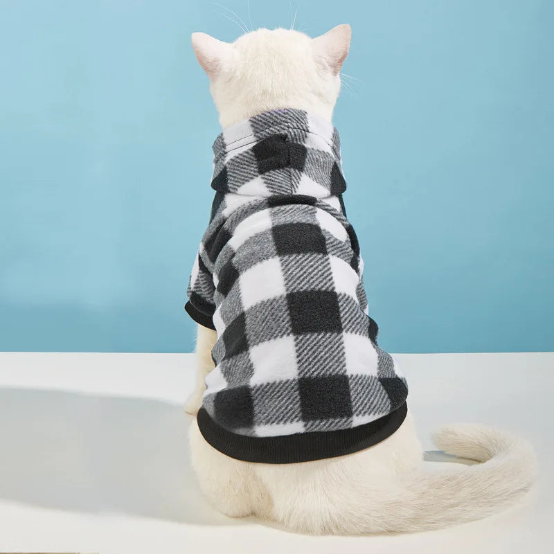 Classic Plaid Pet Hoodie