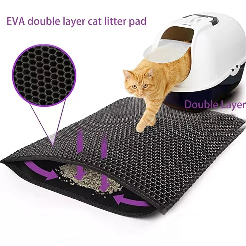 Waterproof Double-Layer Cat Litter Mat + Gift